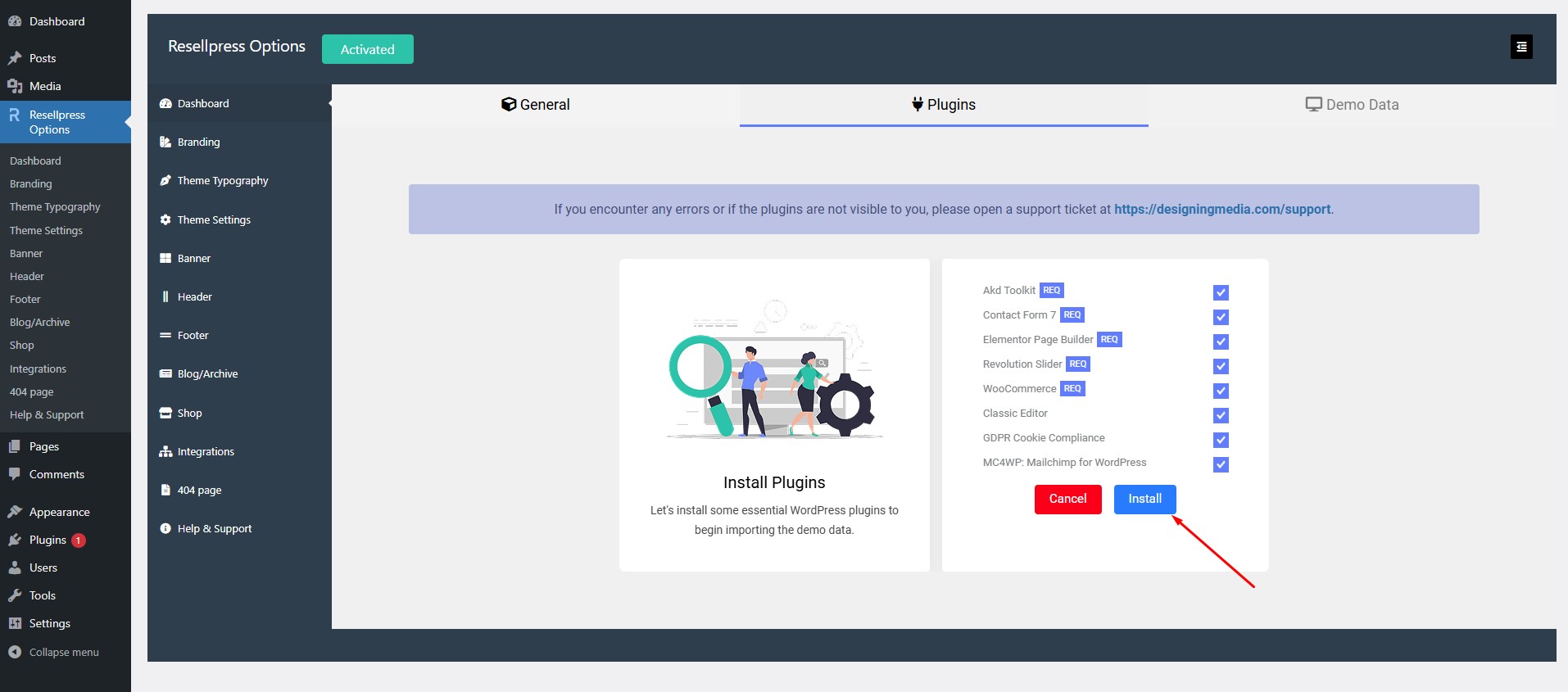 Install Required Plugins